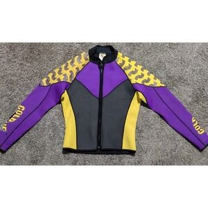 Cold Wave Wetsuit Jacket &‎ Pants Set Purple Yellow Black Logo Size L